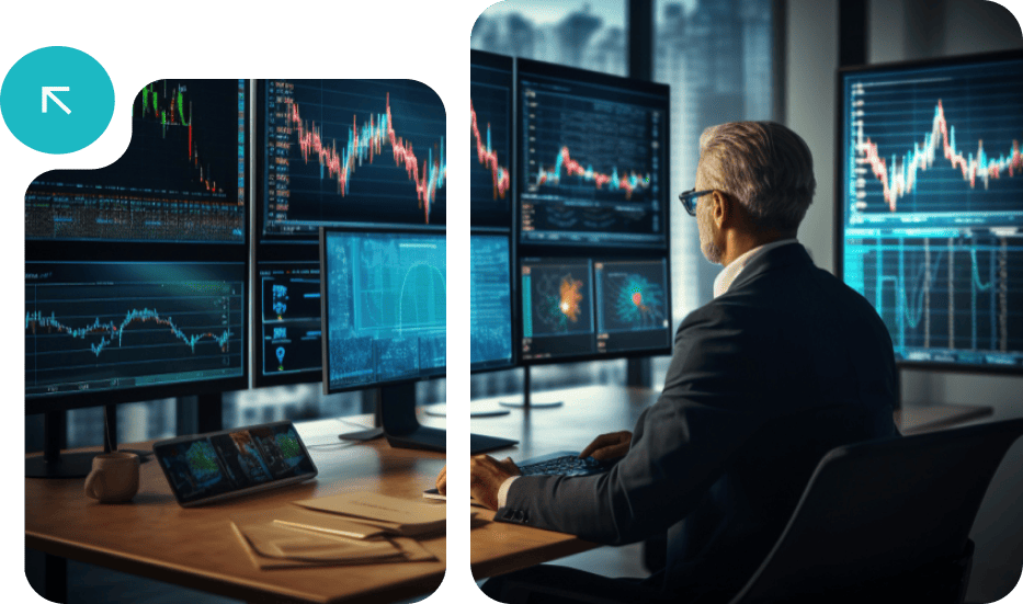 man with monitor setup
